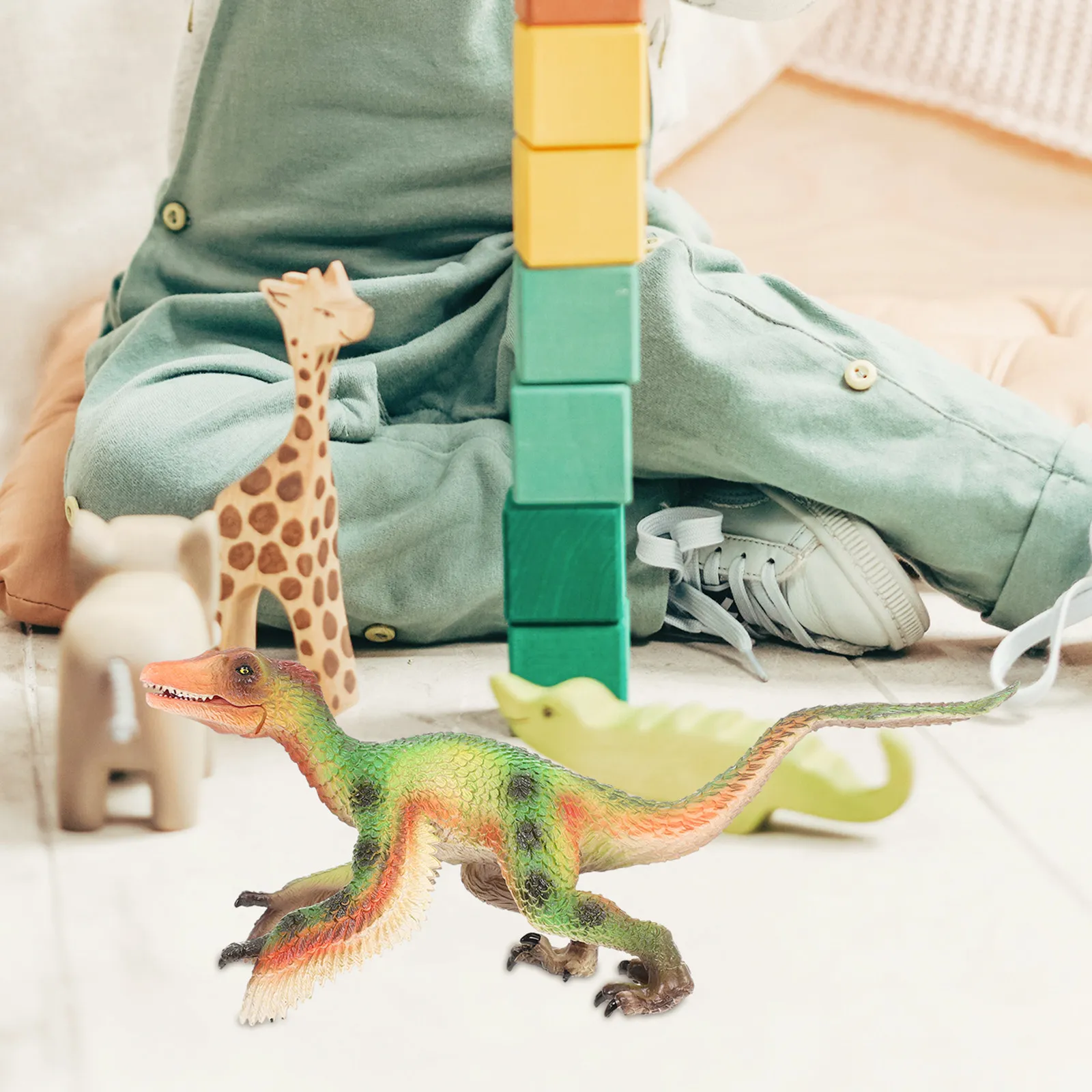 dinossauro-velociraptor-realista-para-aprendizado-infantil-e-decoracao-de-casa-prateleira-de-mesa-quarto-sala-de-estar-varanda