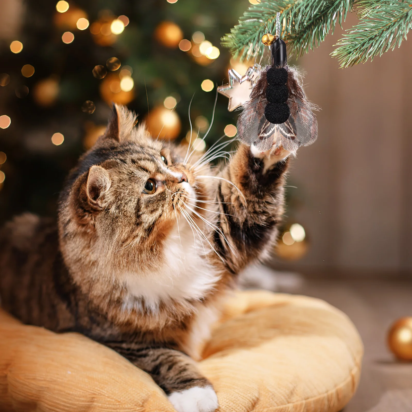 

6Pcs Cat Replacement Heads Realistic Interactive Cat Teasing Play for Indoor Cats Exercise Kitten Heads