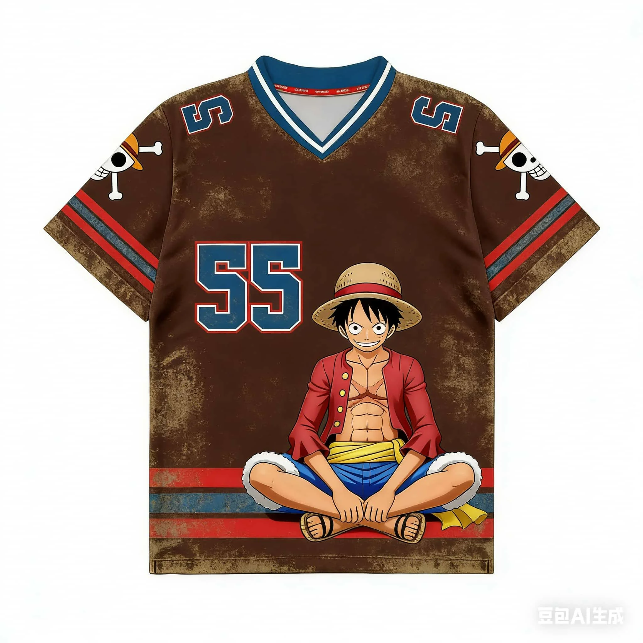 Multi Functional Daily Street Wear Integrated Niche 3D Printed Loose and Comfortable Parent-child Short Sleeves