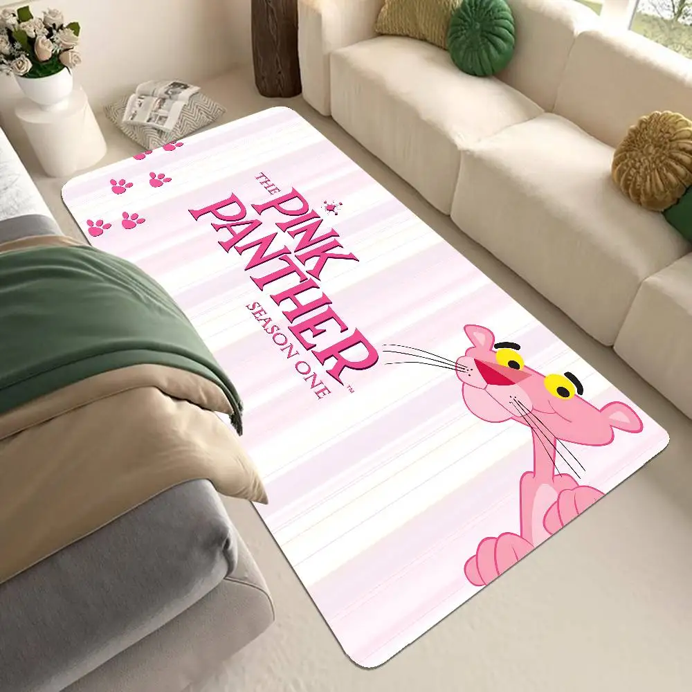 Animation Character P-Pink P-Panther Bathroom Mat Kids Room Bedroom Decoration Balcony Anti-Slip Doormat Living Room Welcome Rug