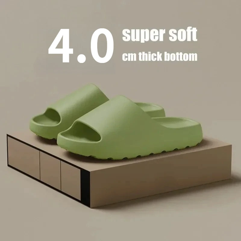 

Upgraded Version Coconut Slippers Cloud Thick-soled Sandals Summer Fashion Soft Bottom Beach Men Slippers Women's Sandals EVA