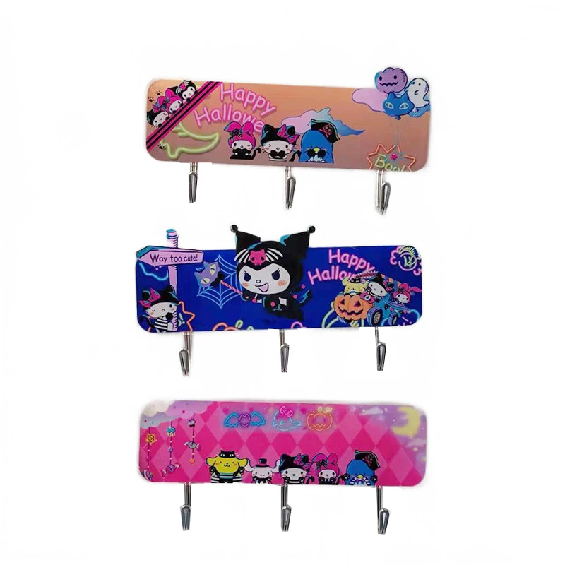 

Sanrio Hook Cartoon Hello Kitty Kuromi Kawaii Cute Student Dormitory Bedroom Acrylic Kitchen Wall Bull Hook Toys Girls Gifts