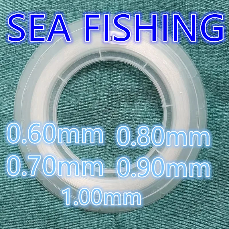 

100M Japan Nylon Big Size 0.60mm 0.70mm 0.80mm 0.90mm 1.00mm Transparent Sea Fishing Boat Fishing Fishing Accessories