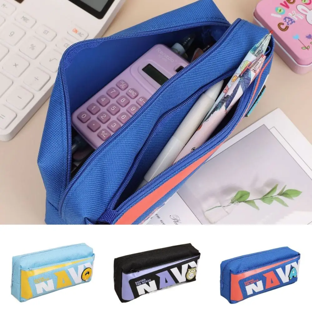 Portable English Pen Bag Multi Functional Large Capacity Stationery Bag Double-layer Student Gift Stationery Box Business Card