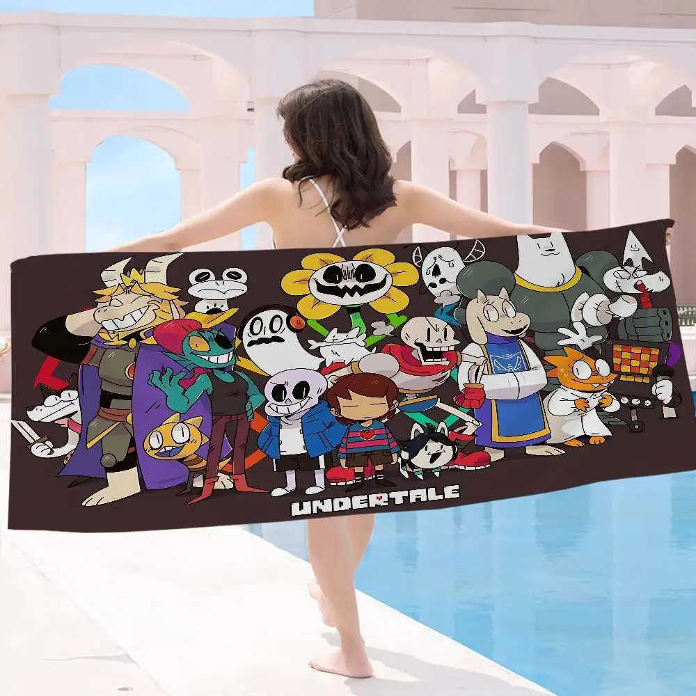 Adventure mini-games U-undertale Microfiber Blanket Quick Drying Beach Towels Oversized Printing Absorbent Pool Towel Blanket
