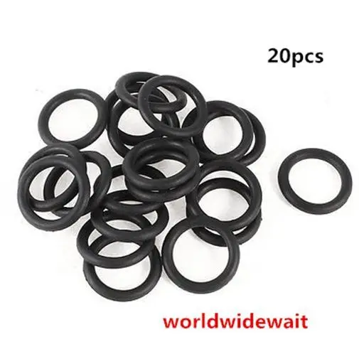 20 ชิ้นแหวนยาง O 20 มิลลิเมตร x 13.8 มิลลิเมตร x 3.1 มิลลิเมตรสําหรับ RC E Plane Prop Saver สีดํา