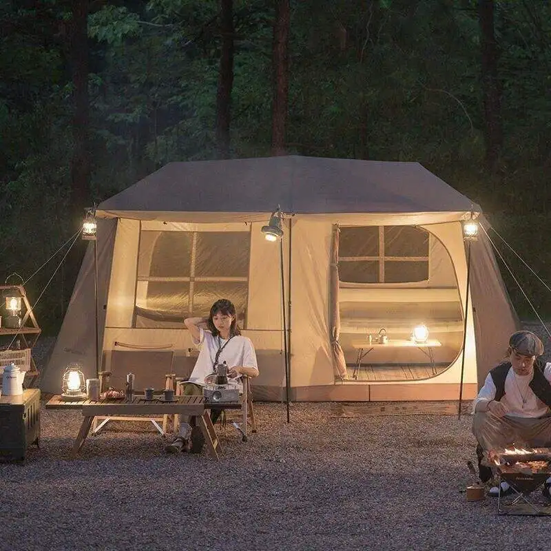 All-Season Price Discounts Family Ultra-Lightweight Foldable Automatic Camping Outdoor Waterproof Sunscreen Roof Ridge Tents