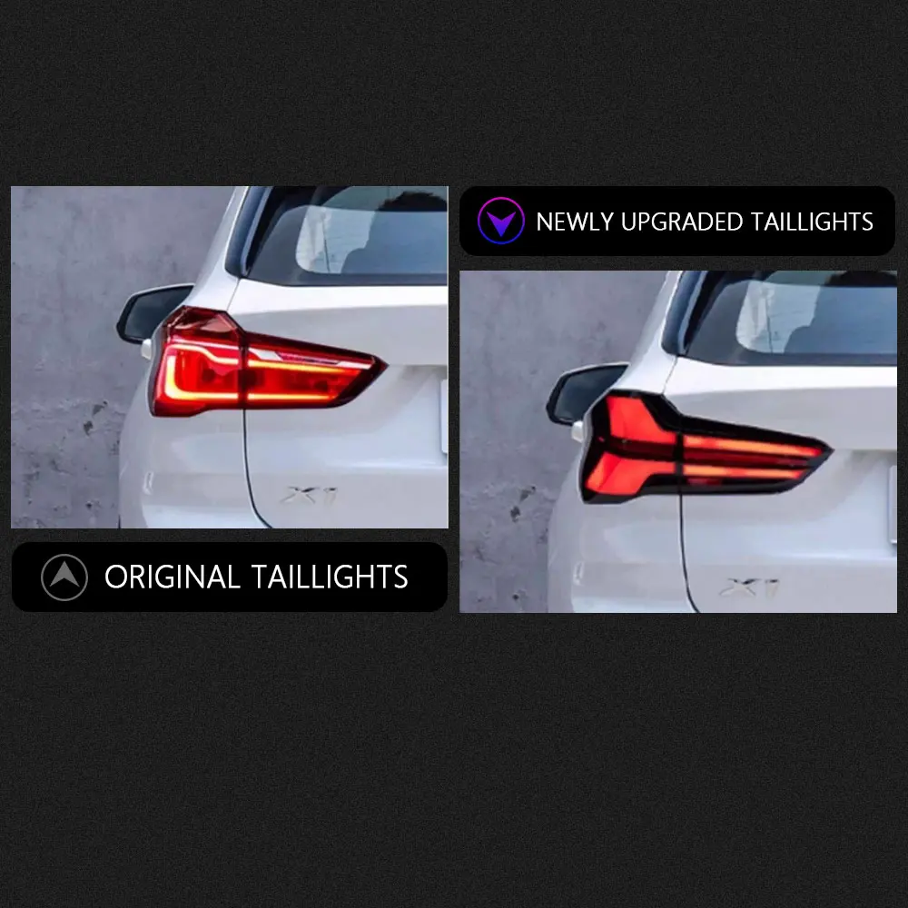 Luz Trasera LED Modificada para BMW X1 F48 F49 2016-2019 2020-2022, Luz de Freno Trasera, Luz de Giro Automática, Accesorio de Lámpara Trasera