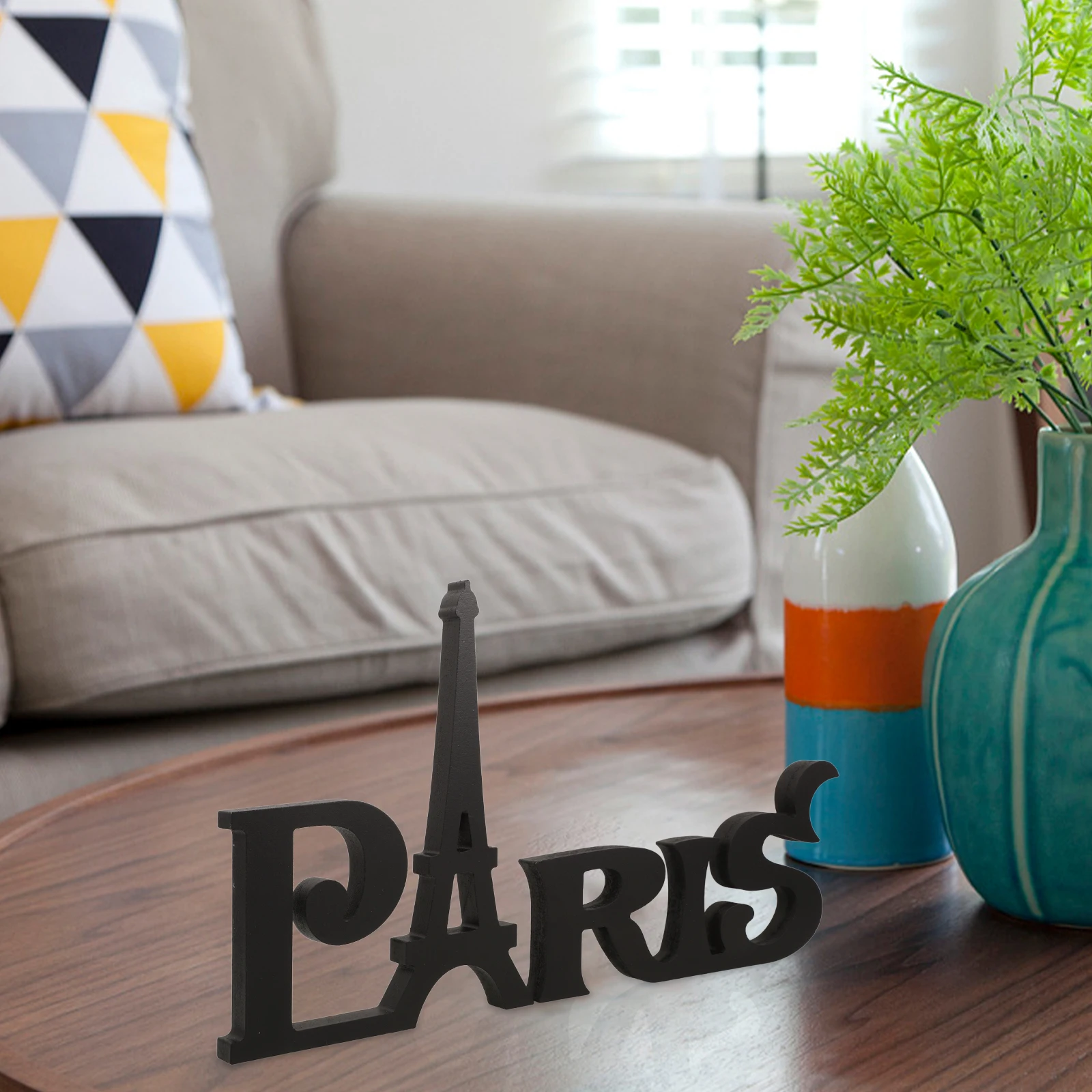 

Tower Wooden Decor Eiffel Statue Home Office Ornaments Wear Resistant Wood Material Bedroom Decorative Figurine Party