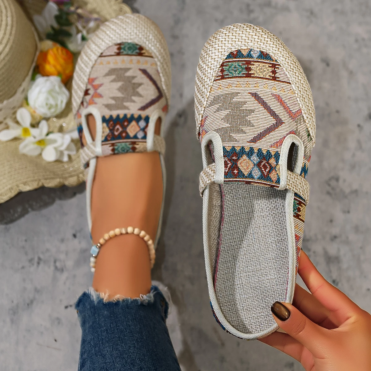 Women Ethnic Style Slippers Fa - Ethnic Fashion Walk 评论和价格