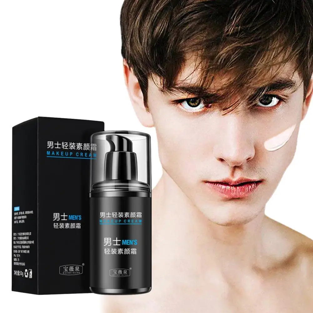 50g Men BB Cream Natural Whitening Revitalising Nourishing Brighten Cream Face Foundation Tone Up Cream Lazy Concealer