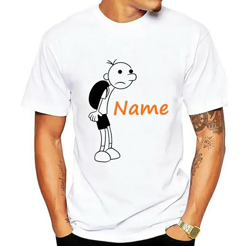 Personalised kids DIARY OF A WIMPY KID book t-shirt top clothing THE LONG HAUL  Cartoon t shirt men Unisex New Fashion