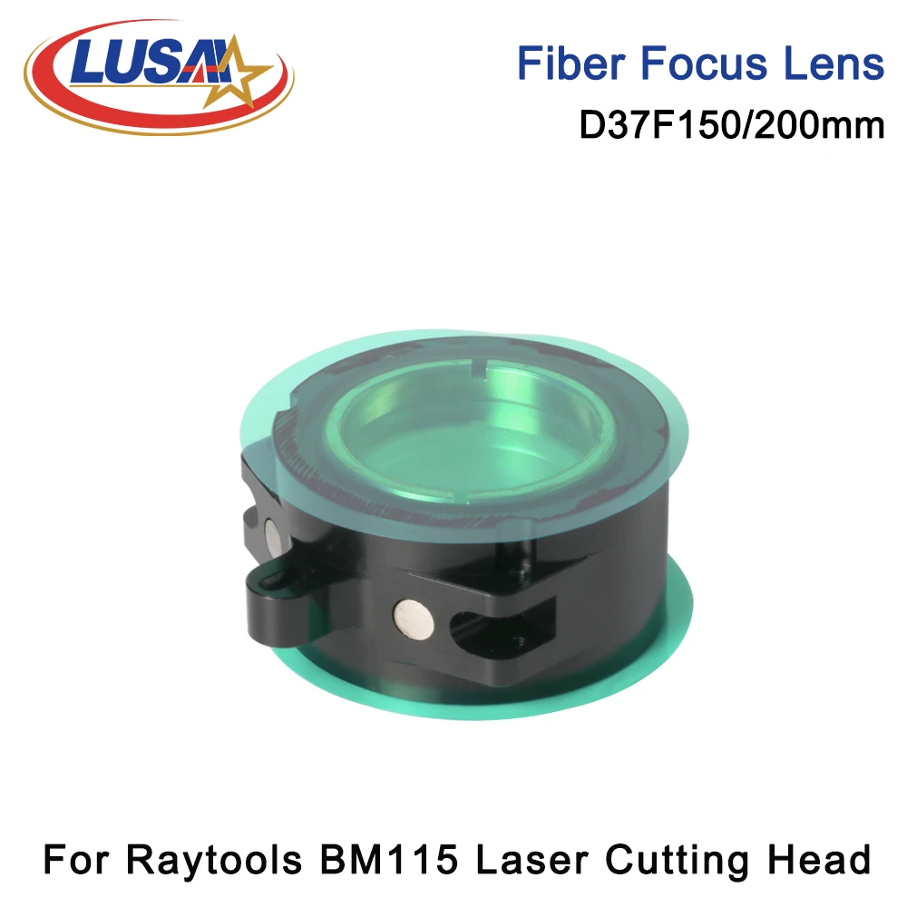 LUSAI Raytools BM115 Focus Lens Collimator Lens With Holder D37 F100 F150 F200mm for Raytools BM115 Laser Cutting Head