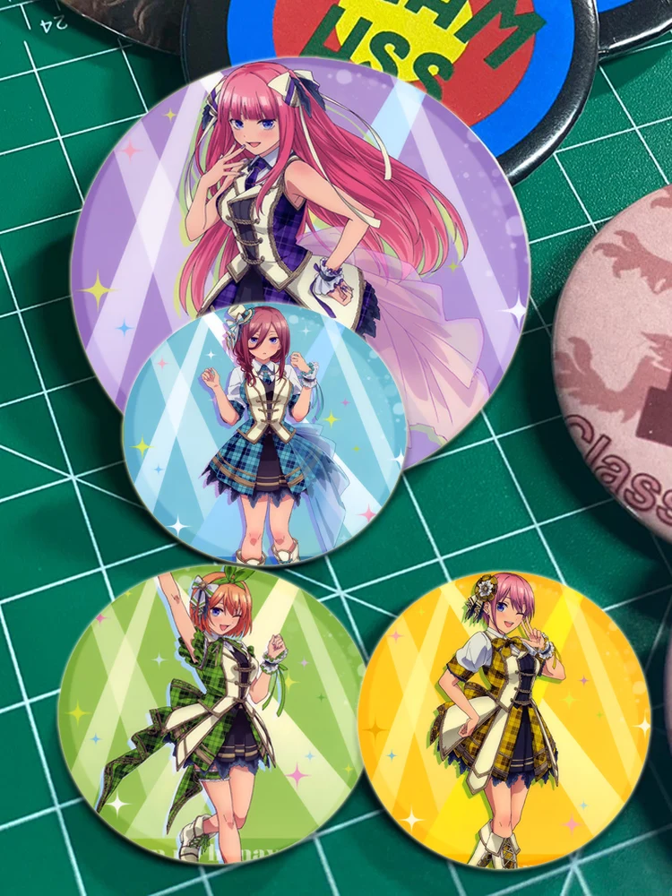 The Quintessential Quintuplets Pin Handmade Brooch for Clothes Cartoon Cosplay Badge Backpack Decoration Jewelry Children\'s Gift