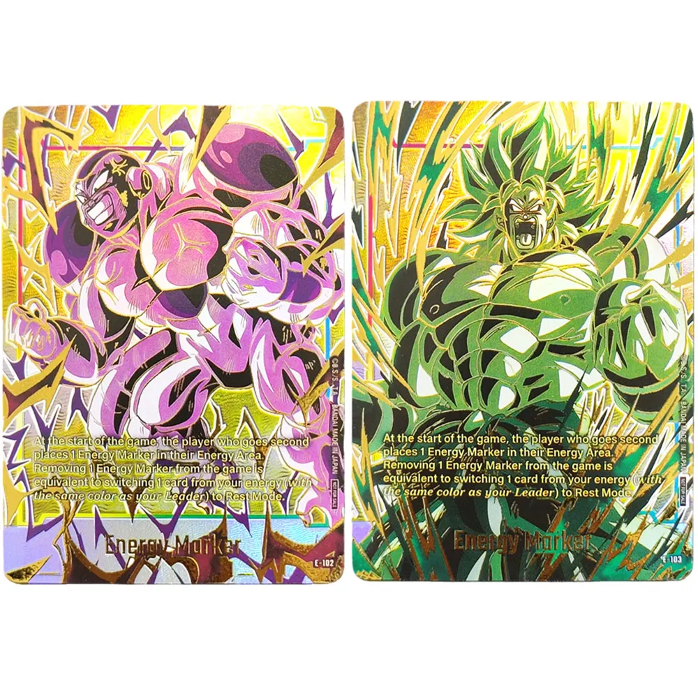 

Набор карт Proxy Dragon Ball Super Fusion World Energy Marker Pack E-102 E-103, английская коллекционная карта TCG, золотая, аниме-игра