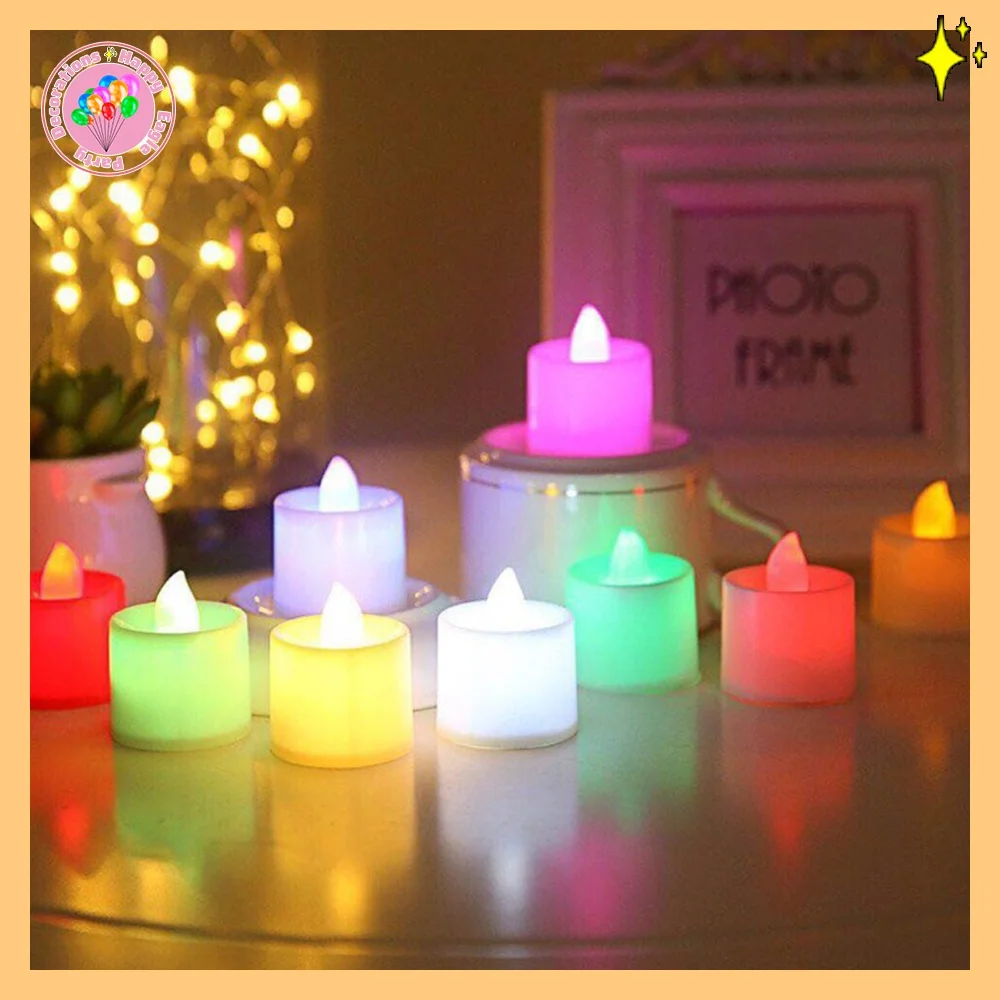 Warm White Flameless LED Candle Lights Creative Wishing Tea Lamp for Halloween Wedding Christmas Decoration