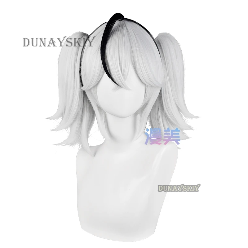 Wuthering Waves Camellya Cosplay Costume parrucca orecchini vestito Black Shores Chun Outfit bianco doppia coda di cavallo accessori per giochi per capelli