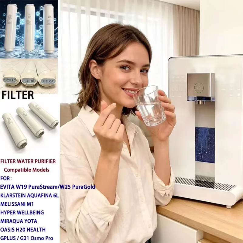 Filtro Purificador de Agua! Compatible con los Modelos OASIS H20 HEALTH, MELISSANI M1, KLARSTEIN AQUAFINA, OSMO PRO, MIRAQUA YOTA