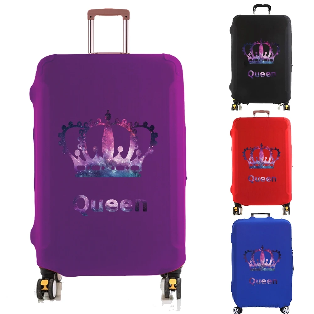 

Luggage Cover Suitcase Protector Gradient Crown Print Thicker Elastic Dust Covered To 18-32 Inch Trolley Case Travel Accessories