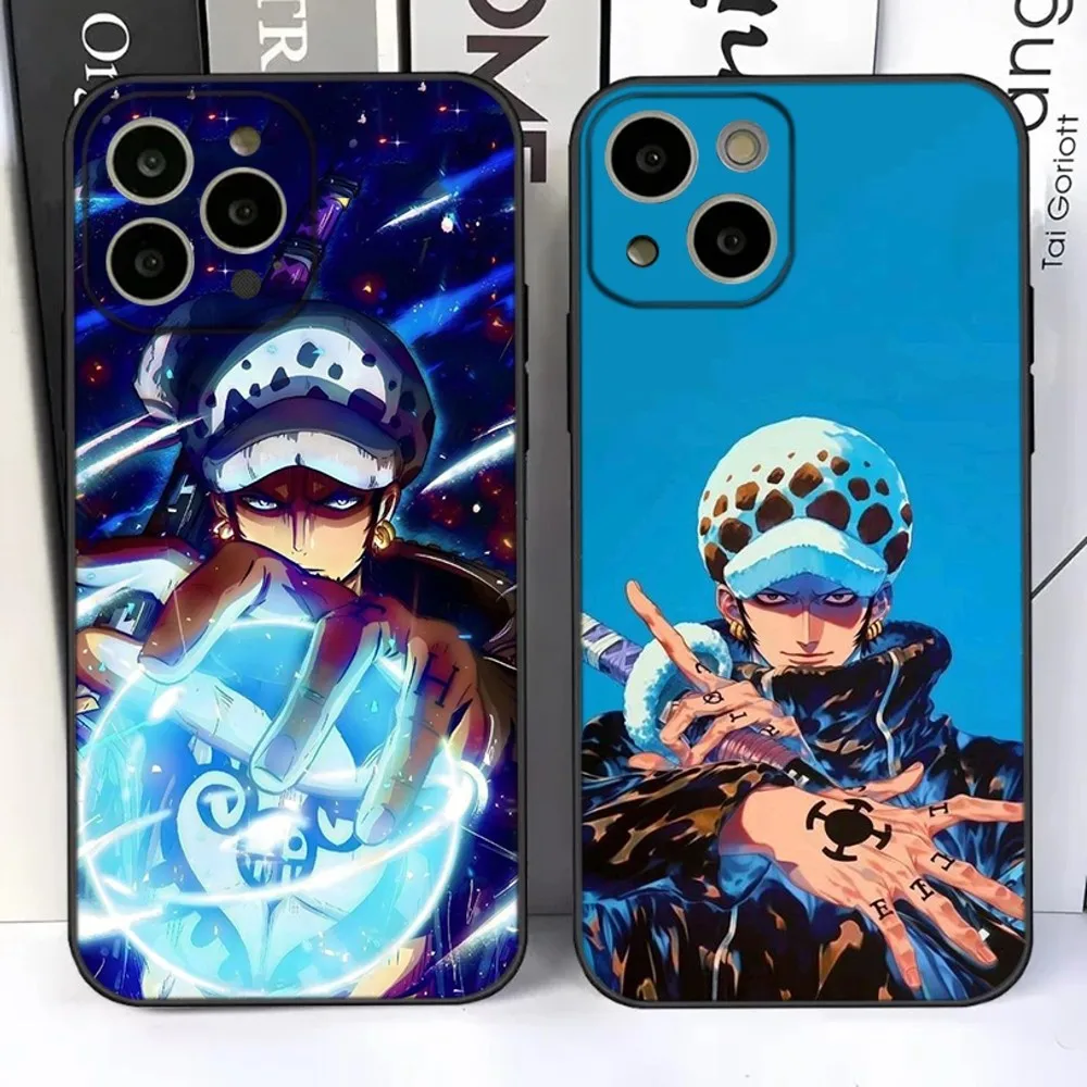 

Trafalgar O-One P-PieceS D.Water Law Phone Case For iPhone 16,15,14,13,12,11 Plus,Pro,Max,XR,XS,X,7,8 Plus,SE,Mini Silicone Soft