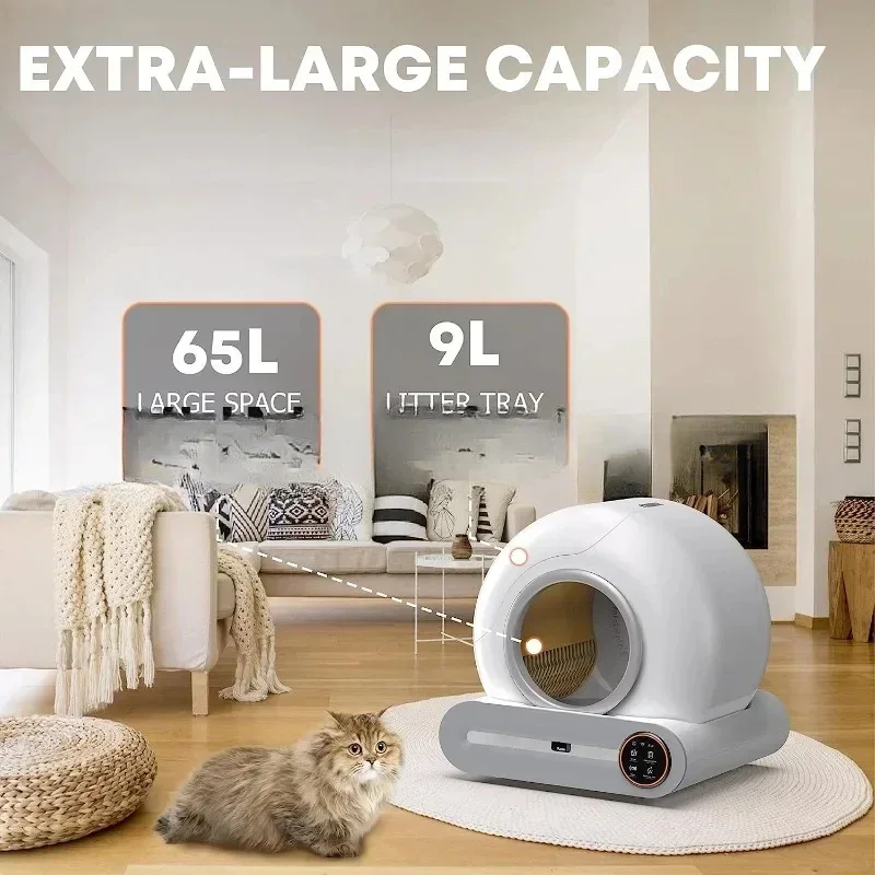 Automatic Cat Litter Box Intelligent App Control Self-Cleaning Cat Litter Box Cat Litter Box Electronic Pet Toilet Cat-Related