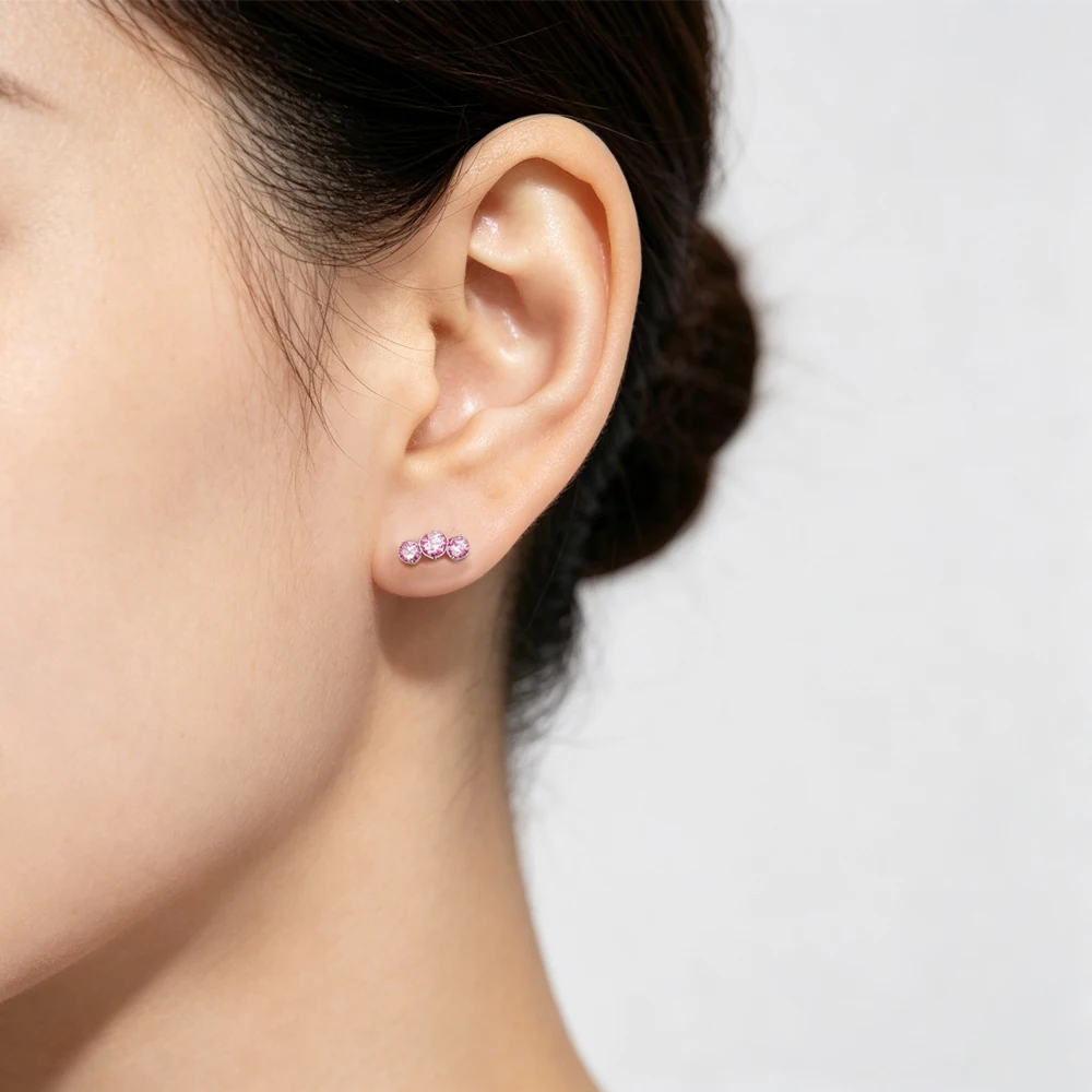 G23 Titanium Piercing Earrings CZ&OP Stone Labret Lip Nose Stud Ear Cartilage Tragus Body Jewelry Rings Internal Threaded Nail