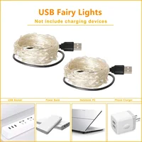 USB Led Fairy Lights Copper Wire String 1/2/3/5/10/20M 200LED Holiday Lamp Garland For Christmas Tree Wedding Party Decoration 3