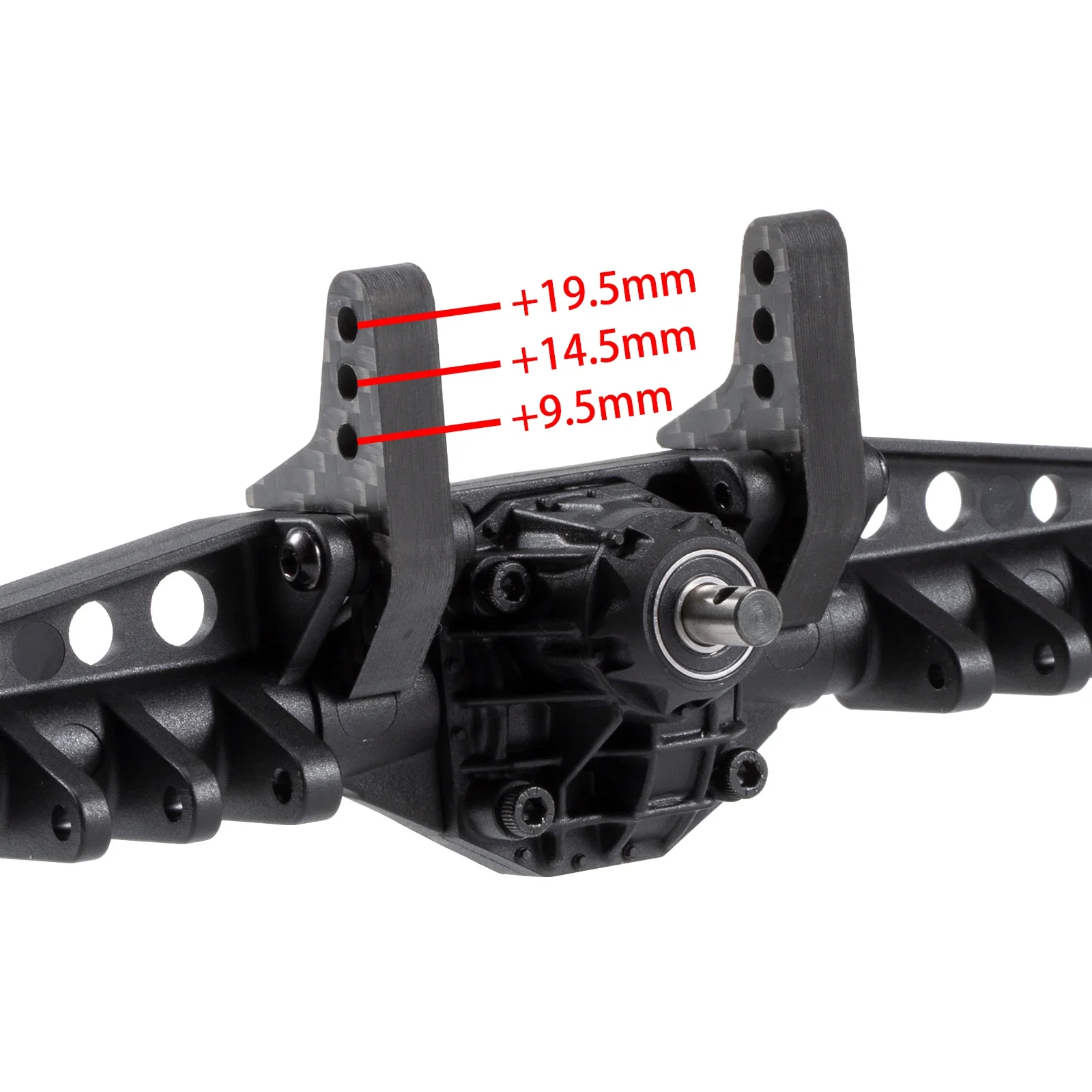 HooCrawler Single/Dual Carbon Rear Upper Link Riser dla RC Crawler Axial 1/10 Capra F9 Portal Axle Anti Squat Upgrade Parts