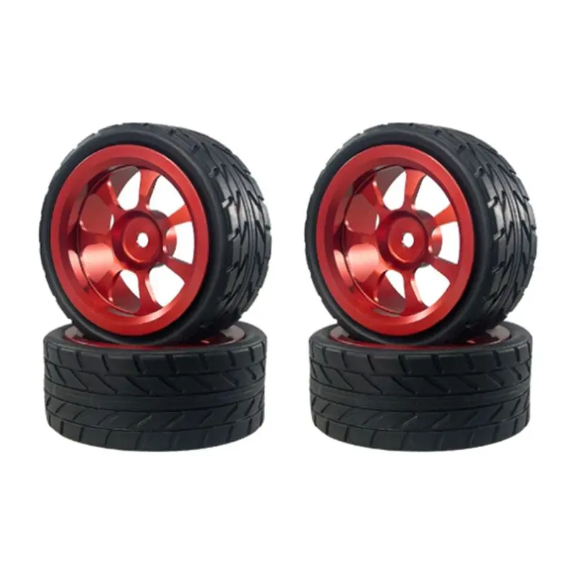 ABUM-Tyres Metal Wheel Hubs And Tires For MJX 1/14 14301 14302 14303 RC Car Upgrade Parts