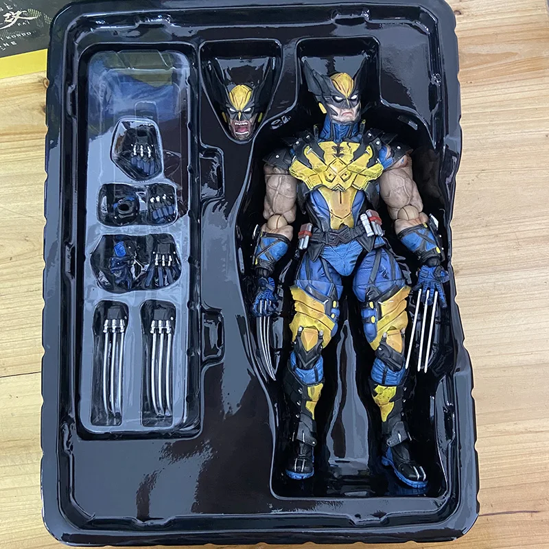 PLAY ARTS 26cm X-MEN Wolverine Action Figure Marvel Avenger Model Toys Joint Movable Doll Creative Gift For Boyfriend Room Decor