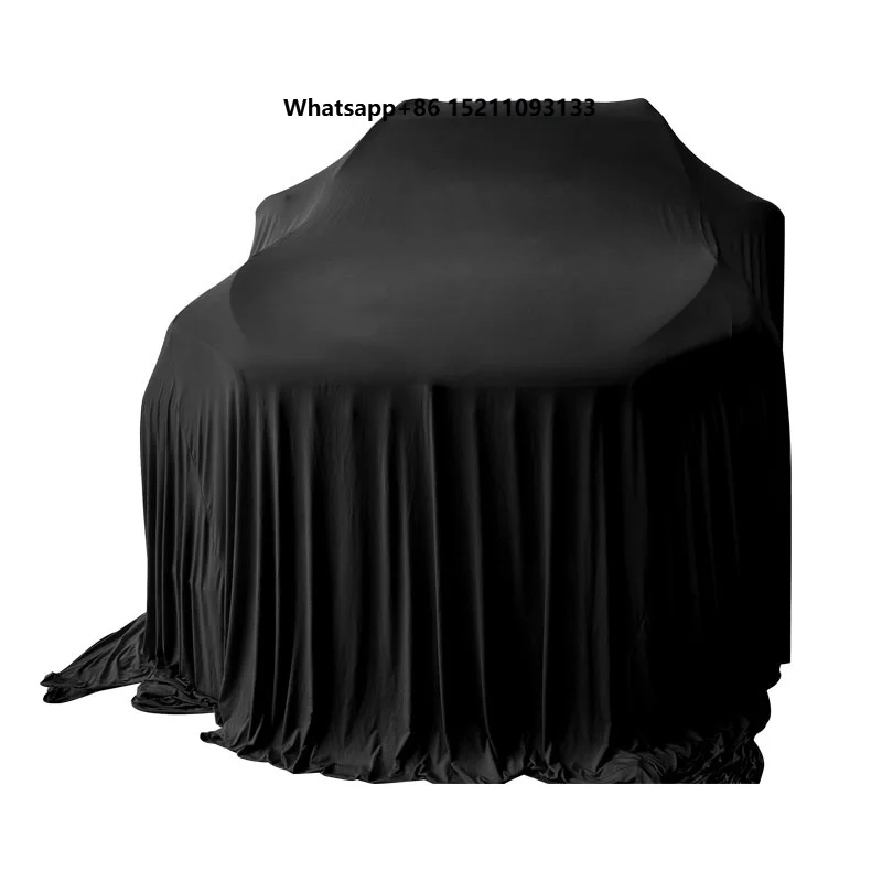 Factory Price Custom Size Breathable Smooth Fabric Silk Stretch Car Exhibition Cover Showroom Reveal Car Cover