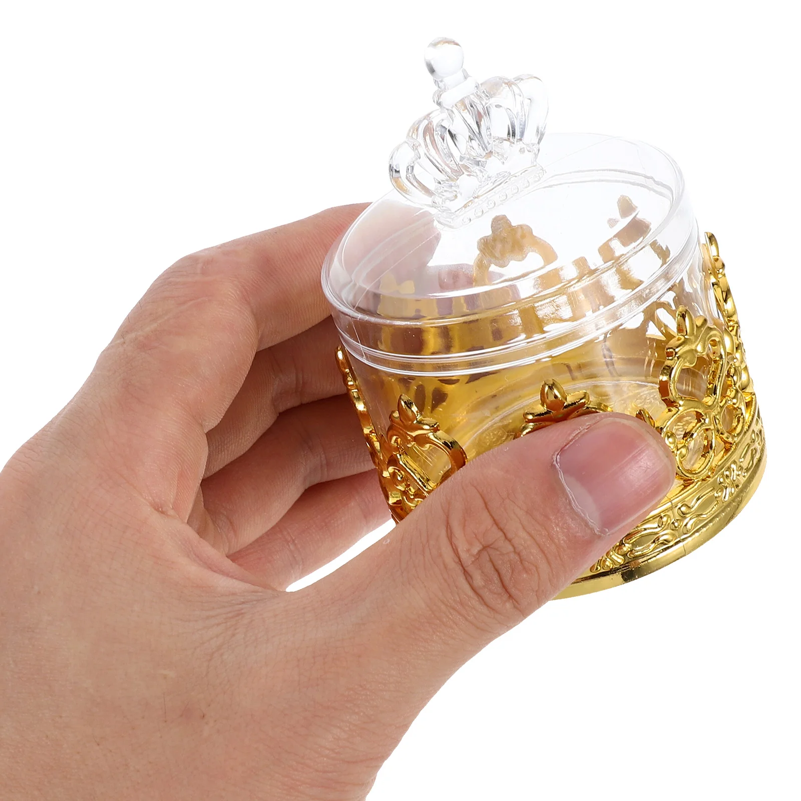 

12pcs Wedding Favor Candy Boxes Crown Shaped Treat Containers for Birthday Baby Shower and Birthday Party Supplies