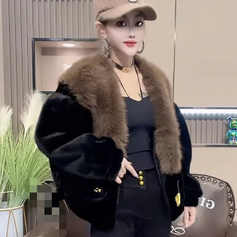 Women's Autumn/Winter Top Coat Faux Fur Fur Collar Eco-friendly Simple Comfortable Casual Fashion Advanced Soft Niche Versatile