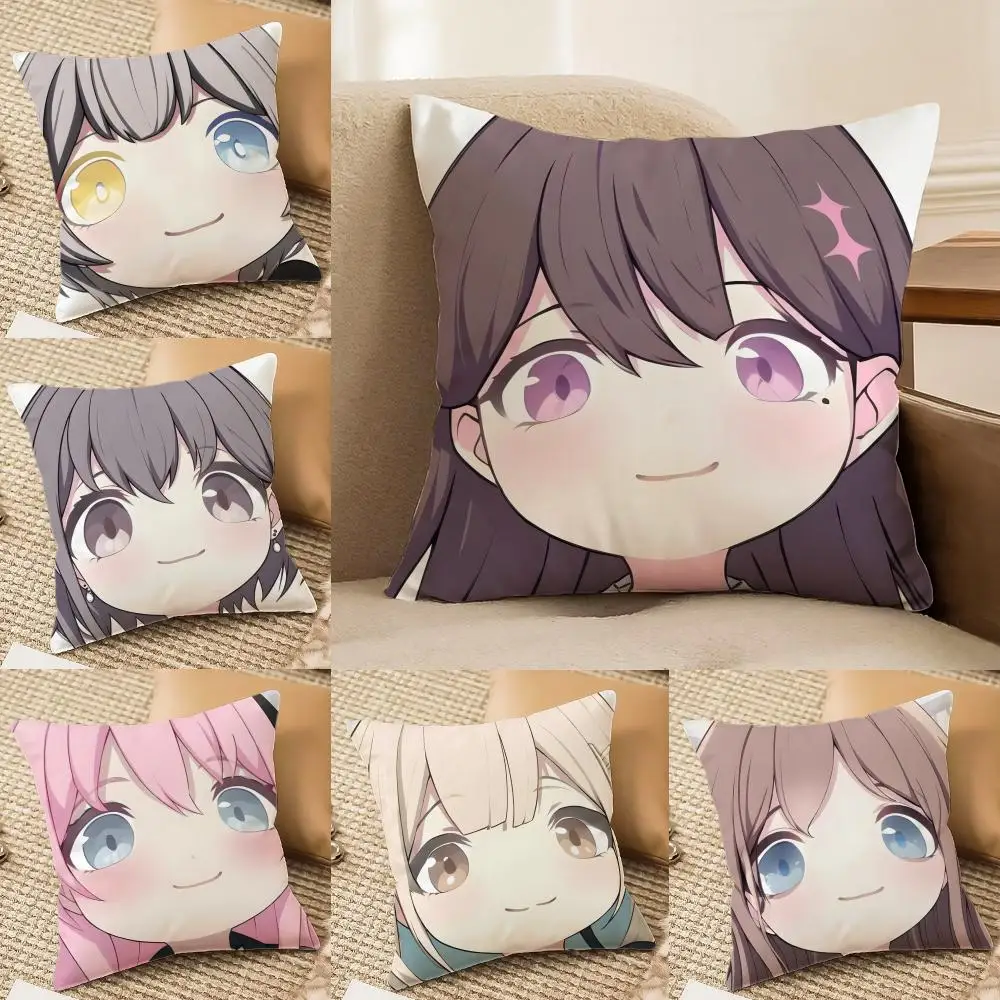 

Мультсериал BanG Dream! Это MyGO!!!! Милая двусторонняя плюшевая наволочка для диванной подушки, органическая, дышащая, с невидимой молнией