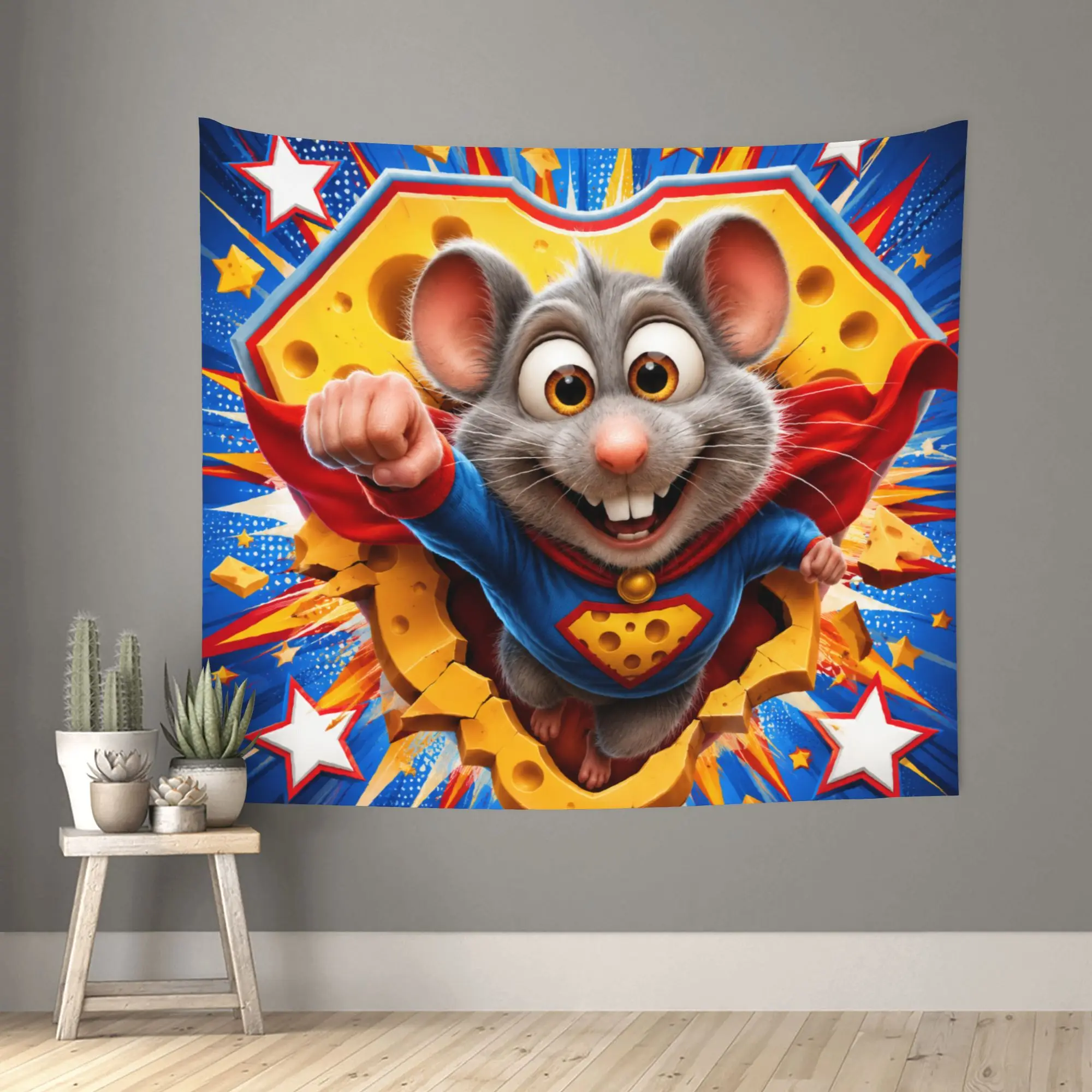 Cute hamster theme Customized Tapestry  Wall Hanging Blanket Tapestry Home Decor Items Wall Decorations