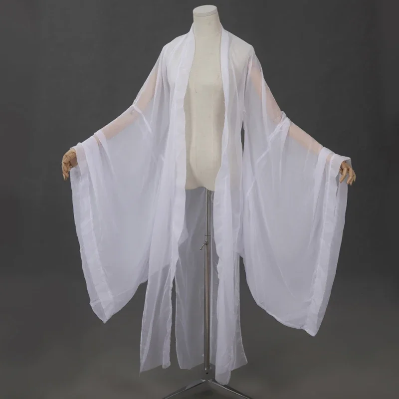 

New Adult Hanfu Costume Coat White Fairy Chinese Traditional Clothing For Women Classical Dance Festival Folk Dance Wear NV14195
