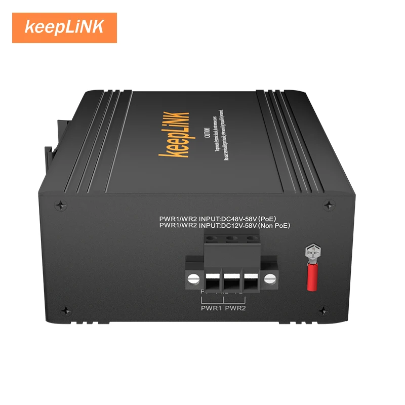 KeepLiNK Industrial Managed 10-Port Gigabit Switch with 8-PoE Ports and 2-SFP Uplink