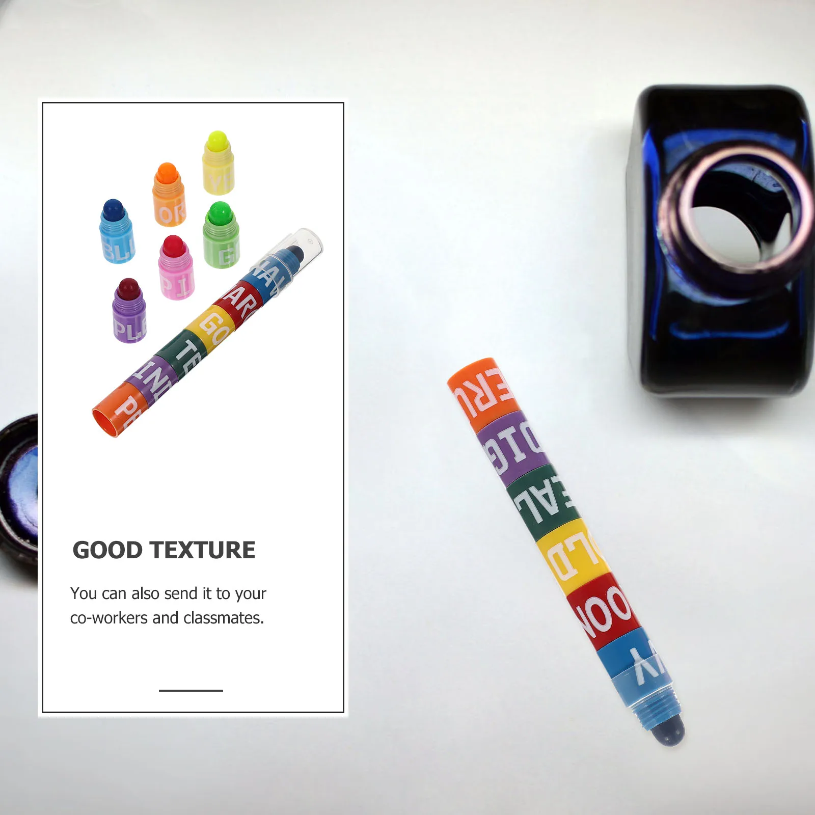 

2 Sets Highlighter Stationery Cute Highlighters for School Markers Colored Student Stitching Multicolor