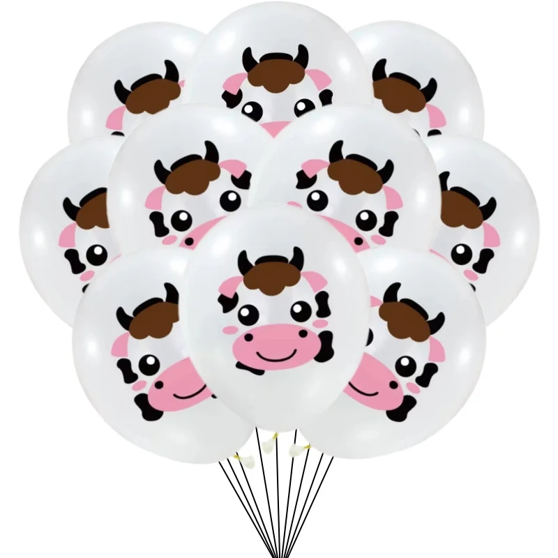 10/30 Pc Bauernhof Kuh Schwein Pferd Schafe Küken Latex Ballons Kinder Geburtstag Party Dekoration Tier Ballon Baby dusche Luft Bälle Globos – Detail 6