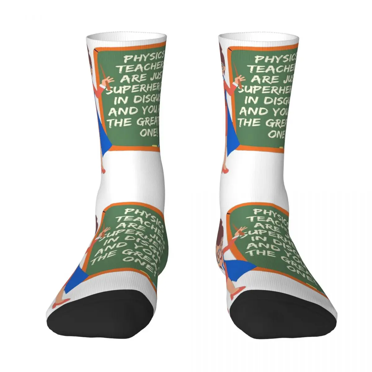 

Physics Teacher Appreciation Socks Harajuku Sweat Absorbing Stockings All Season Long Socks for Unisex Christmas Gifts