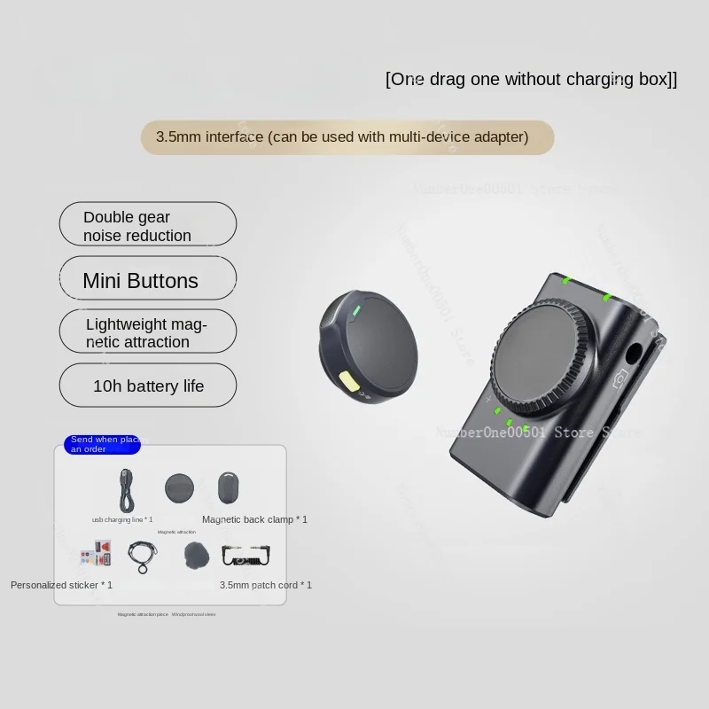 

Button Wireless Clip Collar Microphone , Live Broadcasting Dedicated Receiver