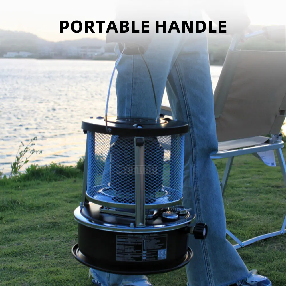 Heater—Portable Adjustable-Height Heater for Home, Outdoor, Camping, Barbecues, and Ice Fishing