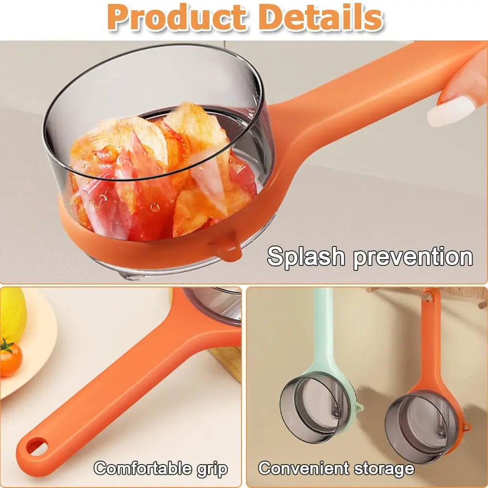 Peeling Knife with Storage Box, Double Sided Vegetable Fruit Peeler Stainless Steel Blade Peeler for Fruits Vegetables