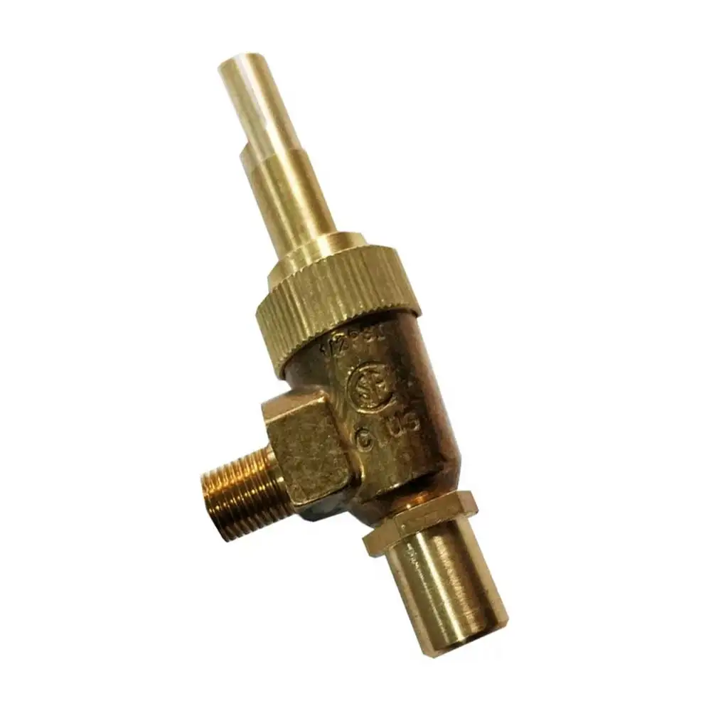 Commercial Stove 1/8NPT Gas Valvewith Copper Nozzle 8mm Valve Shaft Control Valve Gas Griddle LPG Grill Spare Parts Replacement