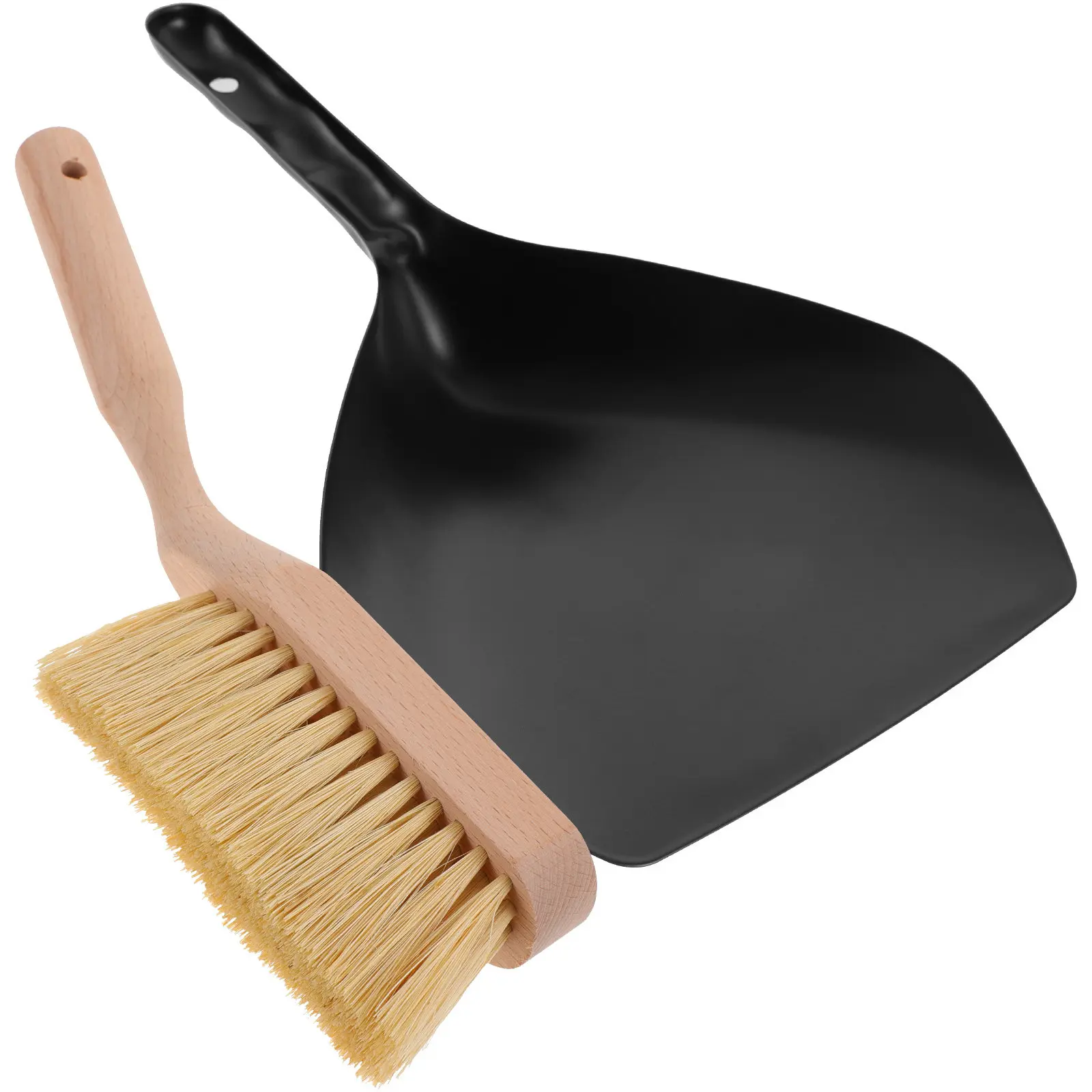 

1Set Mini Broom and Dustpan Set Premium Wood Small Desktop Sweep Brush Handheld Cleaning Tool for Keyboard Pet Hair Dust