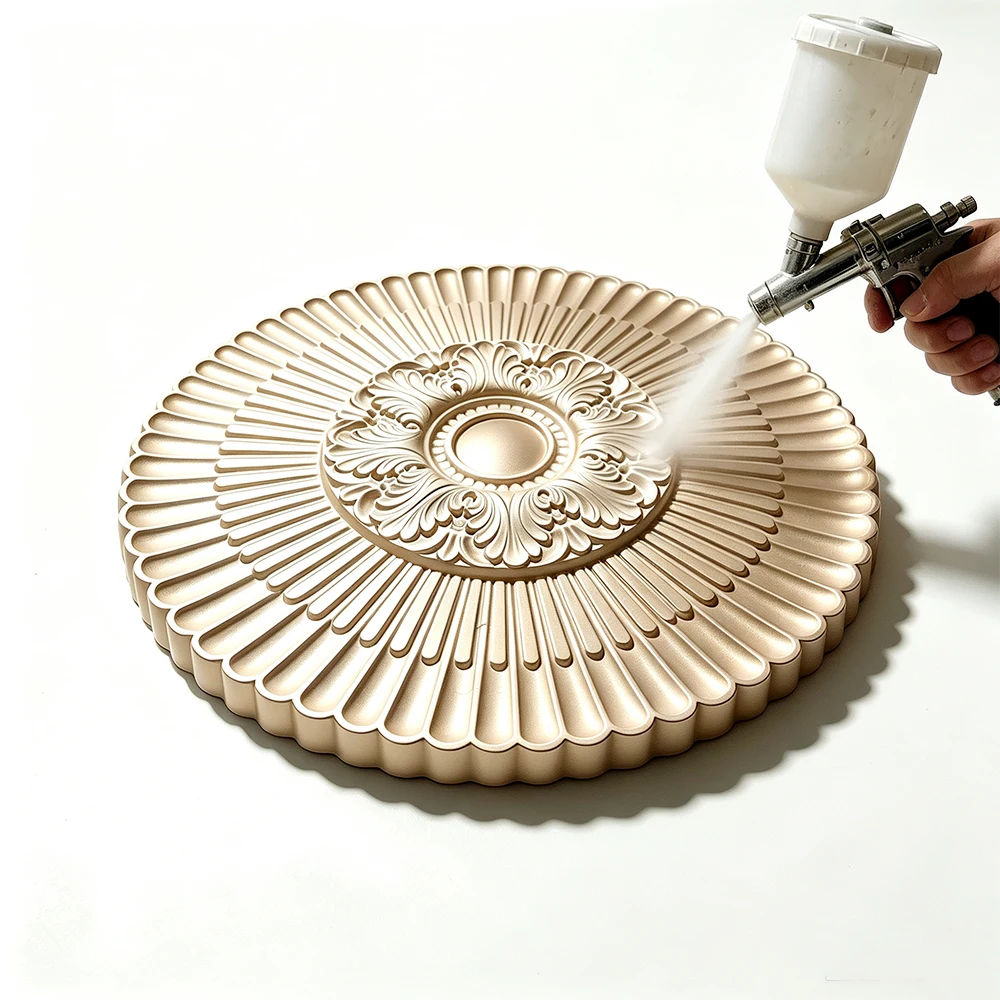 Lightweight PU Ceiling Medallion Imitation Plaster Ceiling Light Cover,Ceiling Medallions for Light Fixture  & Ceiling Fan