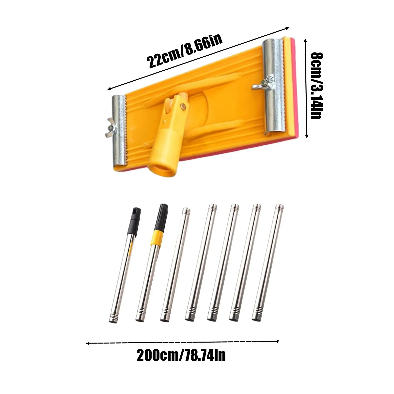 Pole Sander Extendable Manual Rotatable Hand Tools Hand Ceiling Sander Drywall Tools For Deck Floor Ceiling Home Improvement