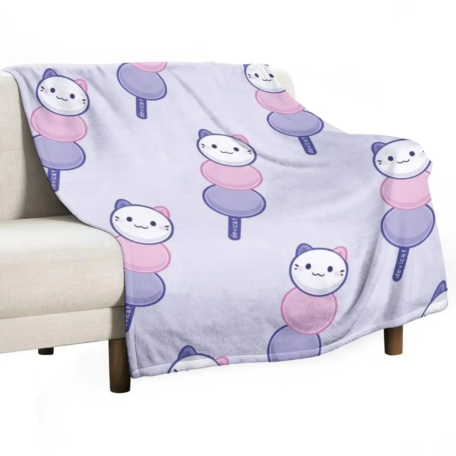 

CandiCat Dango  2022 Throw Blanket Foldable Soft Warm Blanket for Outdoor Use