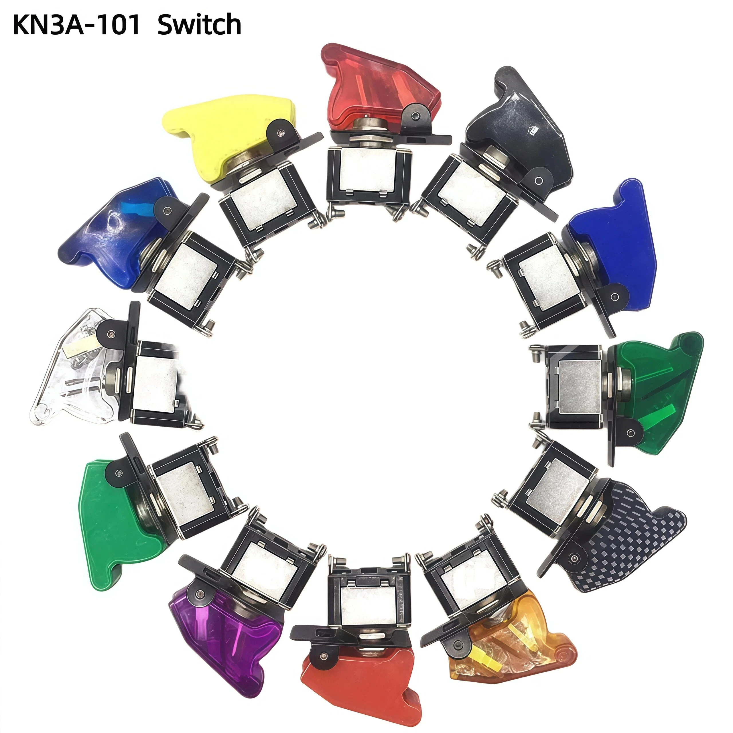 

KN3A-101 Модификация автомобиля Кнопочный переключатель с крышкой Выключатель питания DC12V 10A Кулисный рычаг переключателя