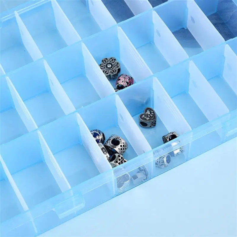 New Transparent Plastic Large Capacity Jewelry Holder Ring Earring Organizer Box Portable Easy Take Storage Container